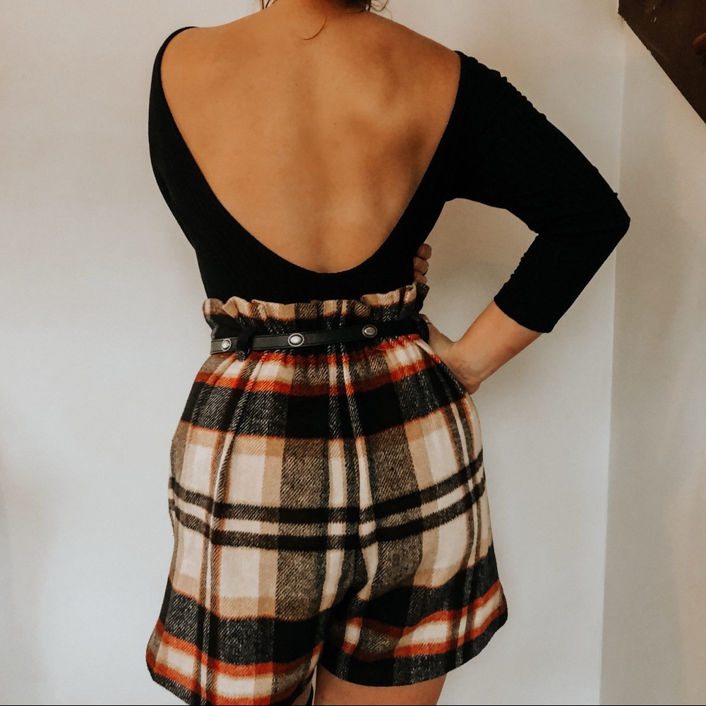 Backless Black Body Suit